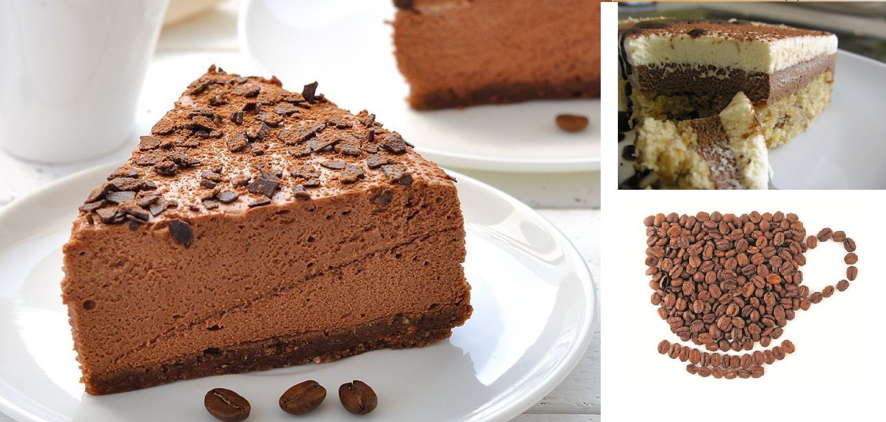 Torta fredda al cioccolato e caffè