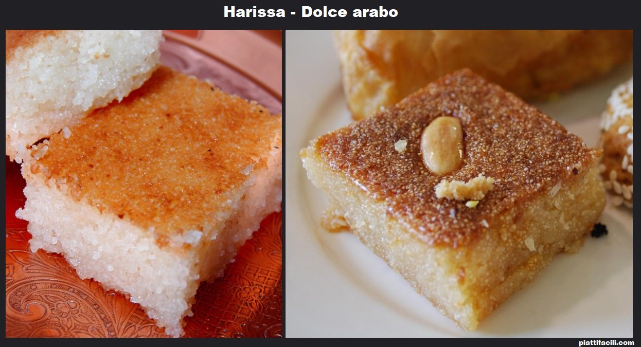 Harissa , dolce arabo con cocco con pinoli e pistacchi