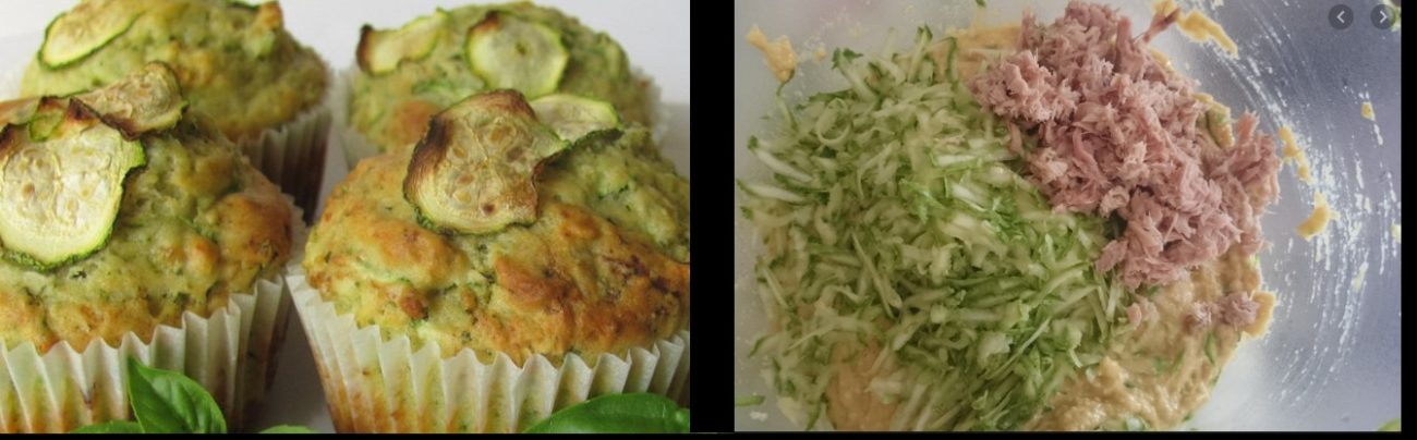 Muffin salati con zucchine e tonno