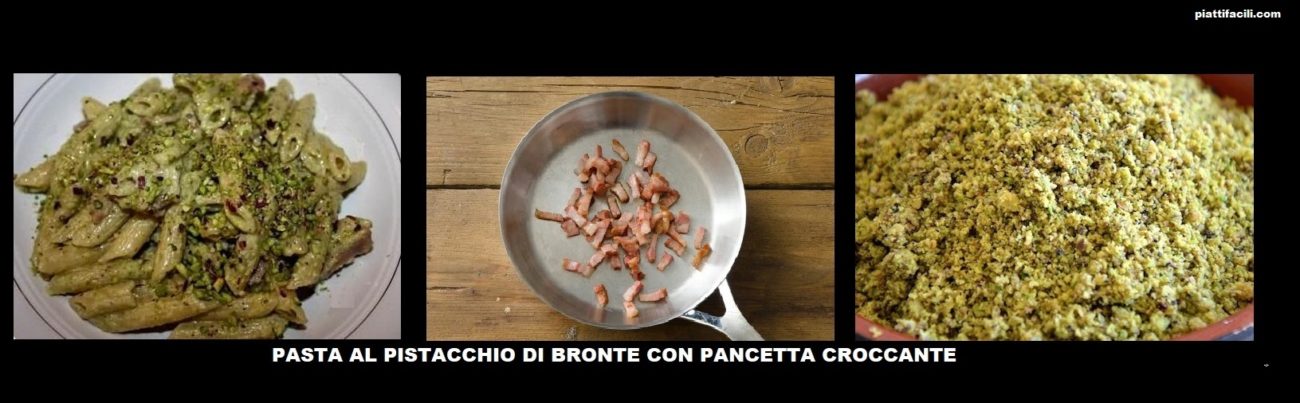 Pasta al pistacchio di bronte con pancetta rosolata