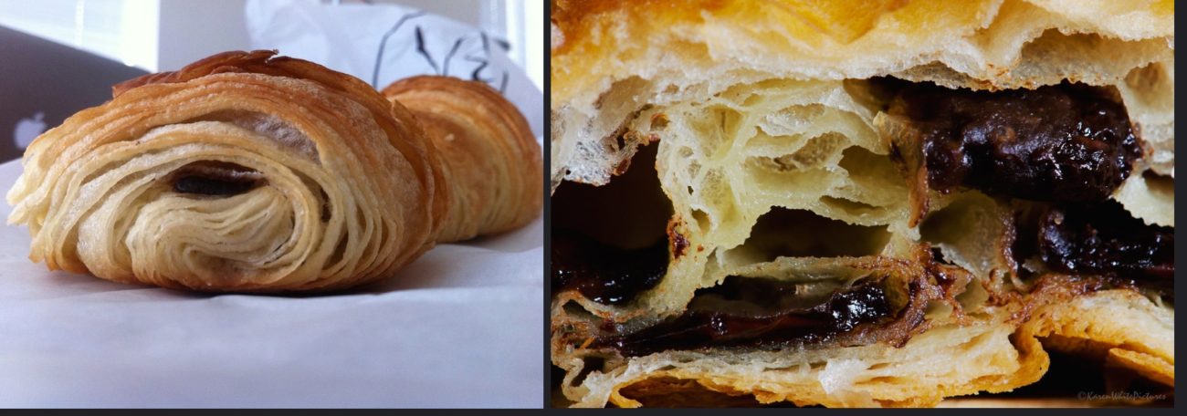 Pain au chocolat farcito con cioccolato fondente