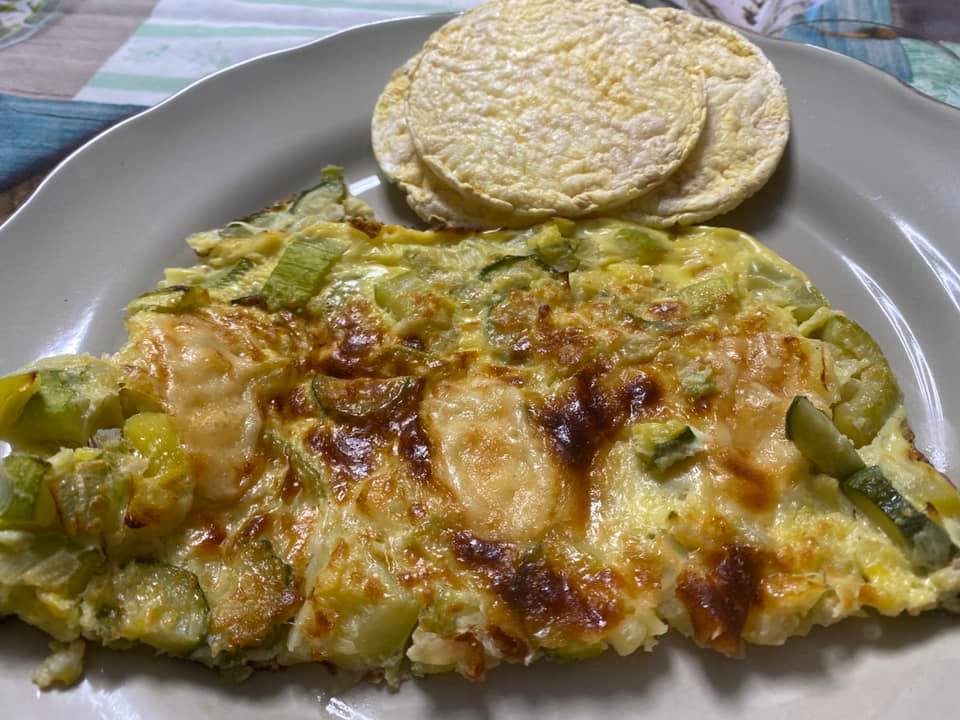 Frittatina al forno di porri e zucchine