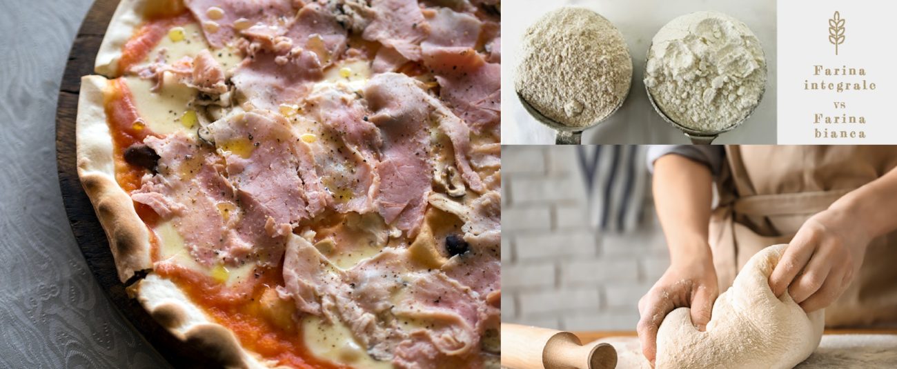 Pizza Integrale con Mozzarella e Prosciutto cotto