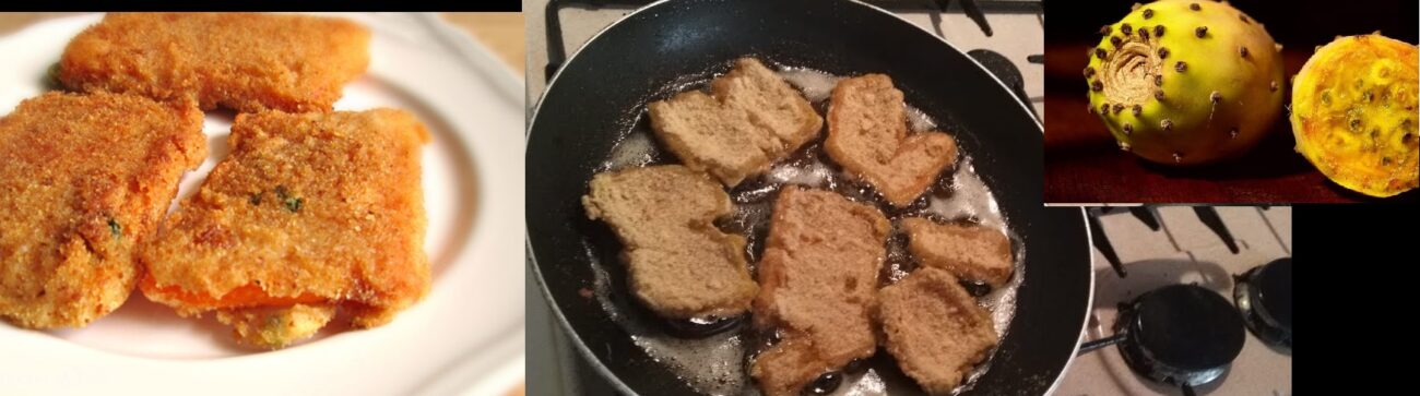 Bucce di Fichi d’india trasformate in cotolette saporite