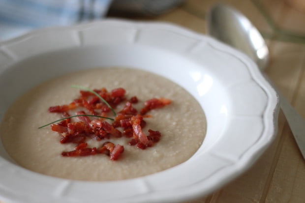 Crema di Fagioli con Pancetta croccante