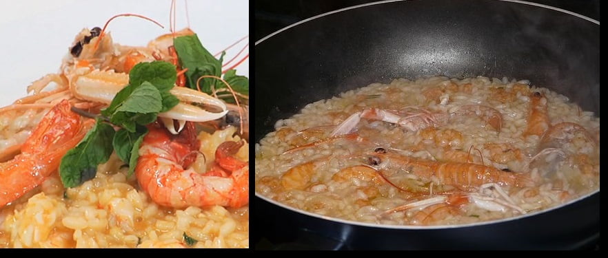 Risotto alla crema di gamberoni