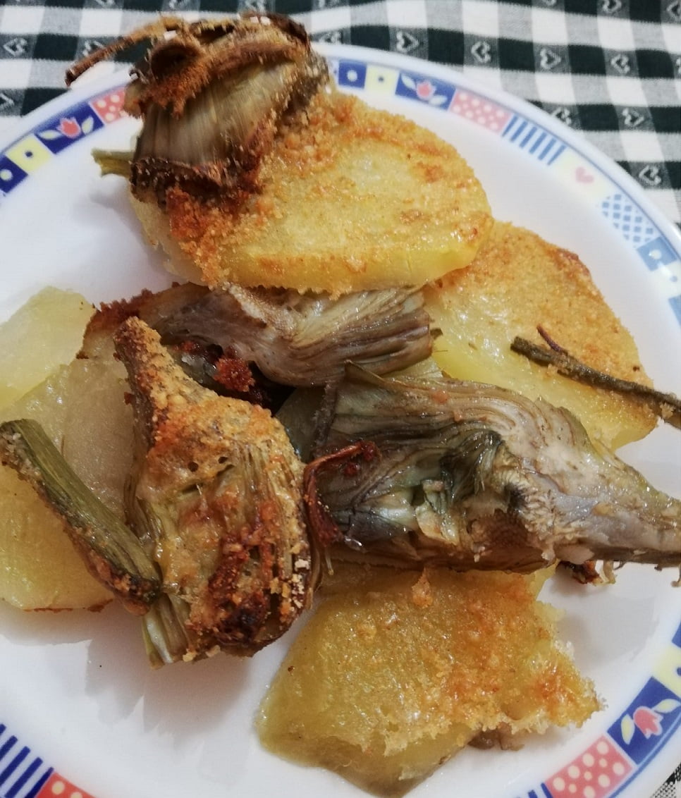 Carciofi  e patate sabbiose