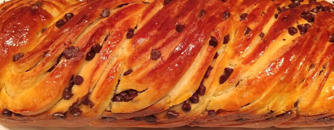 Treccia con gocce di cioccolato