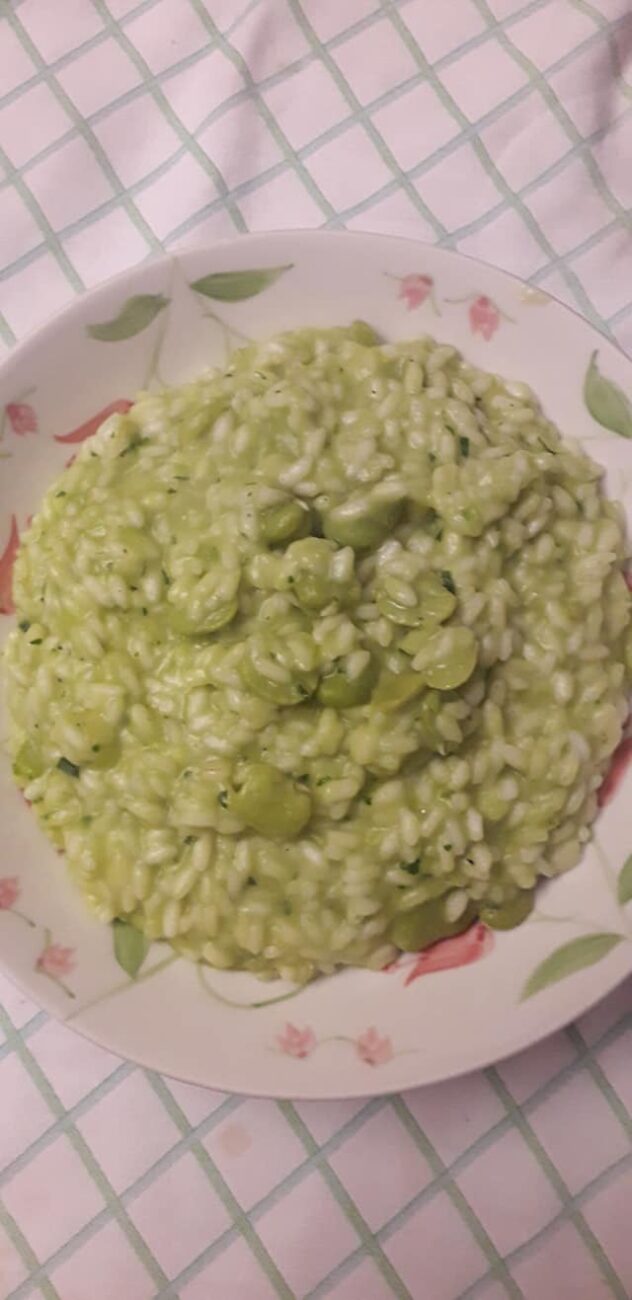 Risotto con fave fresche