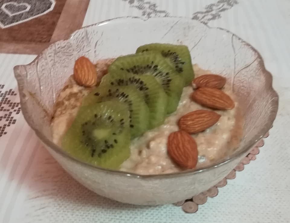 The verde gelsomino vaniglia e porridge