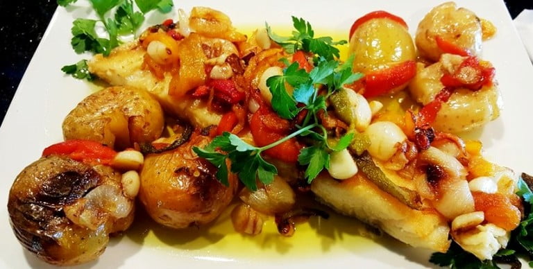 Baccalà con peperoni e patate alla cosentina